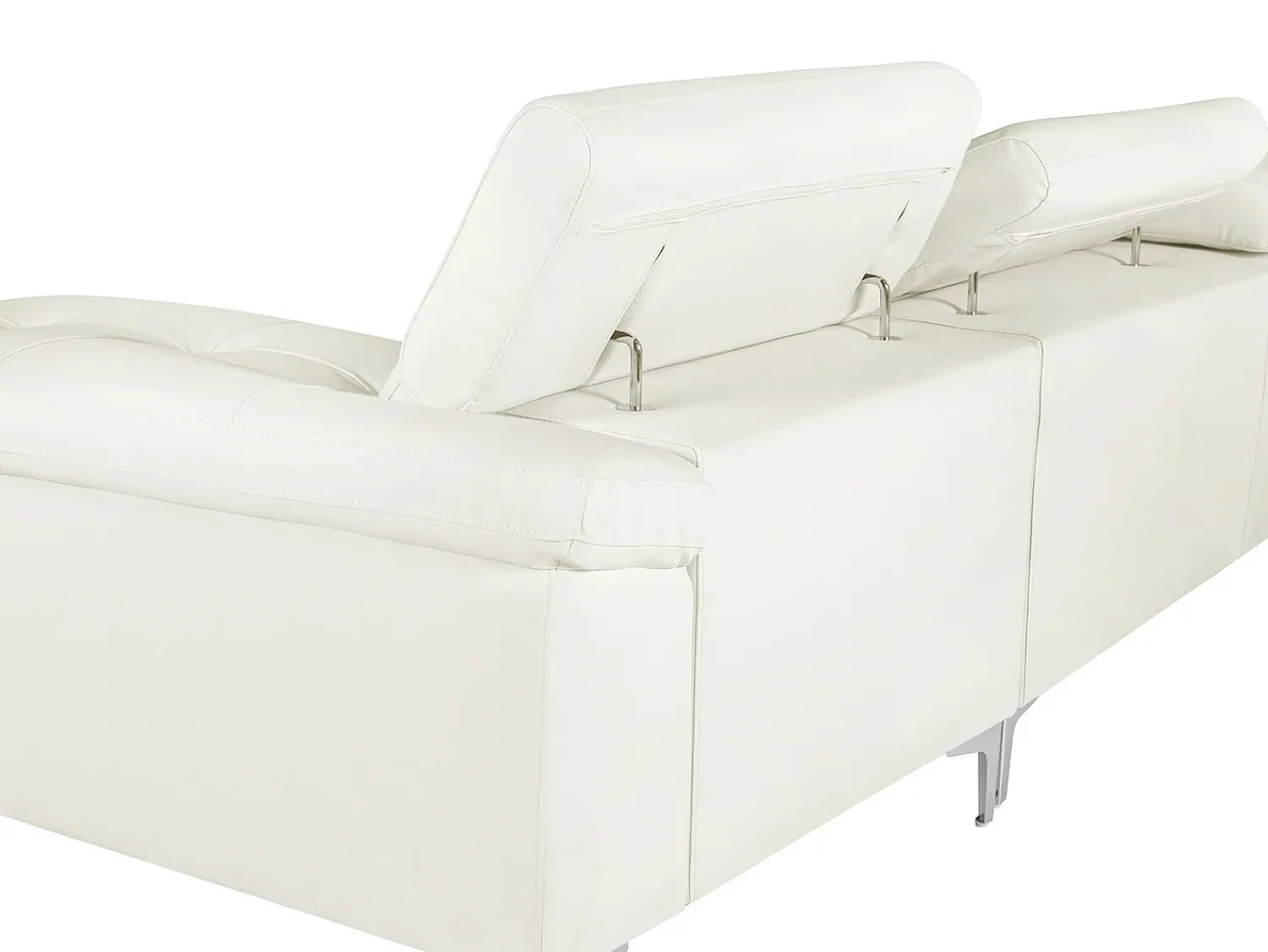 LINEA SOFA Sofá de canto em pele Marfim - Canto esquerdo - SOLANGE^ Sofá