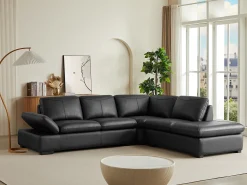 LINEA SOFA Sofá de canto em pele - canto direito - ONYX II^ Sofá