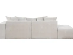 Online Habitat et jardin Sofá de canto em tecido chenille "Haussmann" 3 lugares - Bege