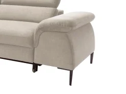 Sofá|Vente-unique Sofá de canto esquerdo convertível veludo design SEPINA de Pascal Morabito Bege
