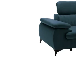 Sofá*Vente-unique Sofá de canto esquerdo convertível em veludo azul celeste SAMARA de Pascal Morabito Azul claro