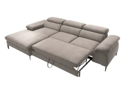 Sofá|Vente-unique Sofá de canto esquerdo convertível veludo design SEPINA de Pascal Morabito Taupe