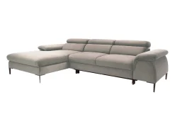 Sofá|Vente-unique Sofá de canto esquerdo convertível veludo design SEPINA de Pascal Morabito Taupe