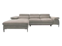 Sofá|Vente-unique Sofá de canto esquerdo convertível veludo design SEPINA de Pascal Morabito Taupe