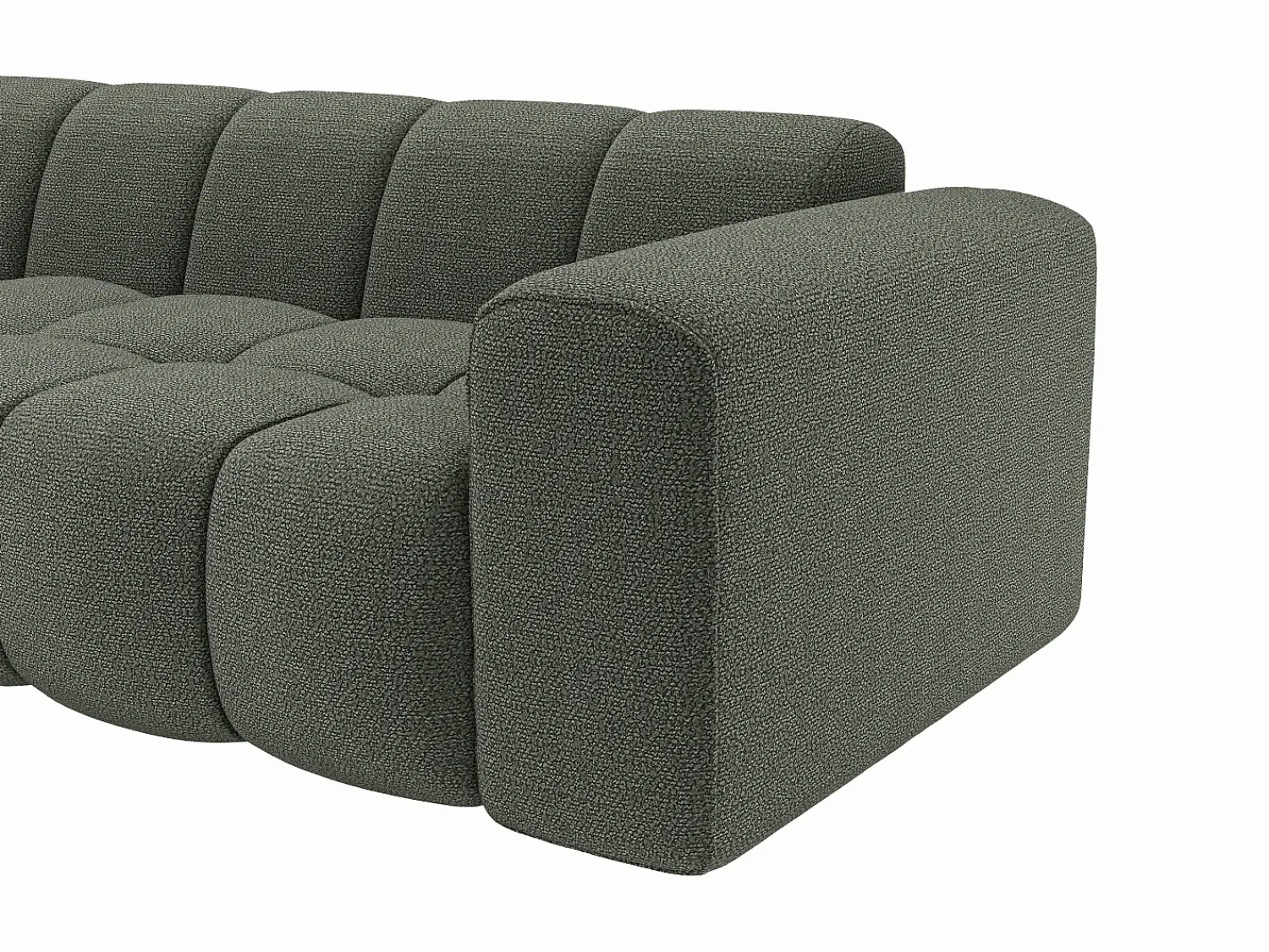 Sofá*Maison Céphy Sofá de canto esquerdo em tecido chenille CALESO da Verde