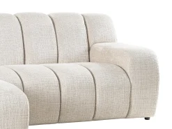 Online Vente-unique Sofá de canto esquerdo em tecido chenille BELADON Bege