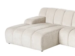 Online Vente-unique Sofá de canto esquerdo em tecido chenille BELADON Bege