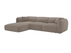 New Maison Céphy Sofá de canto esquerdo em tecido CAMILIO de Taupe