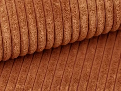Sofá|Vente-unique Sofá de canto esquerdo em veludo canelado cor ERYNEL Terracota