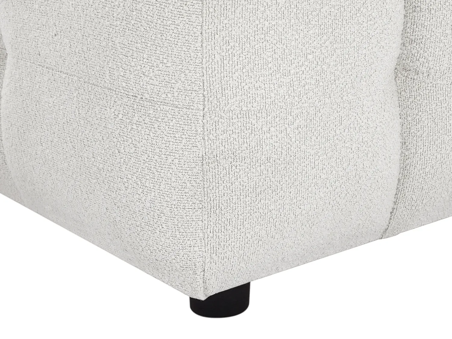 Clearance Vente-unique Sofá de canto esquerdo em tecido bouclé marfim LERICI de Pascal Morabito Branco