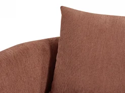 Hot Vente-unique Sofá de canto esquerdo em veludo texturizado cor LOUSADO Terracota