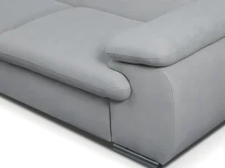Sofá|Vente-unique Sofá de canto esquerdo modular em tecido cinza claro FABIEN Cinzento claro