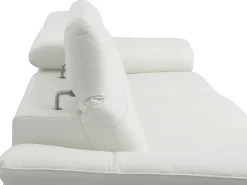 Vente-unique Sofá de canto esquerdo relax elétrico em pele de búfalo - LISMORE^ Sofá