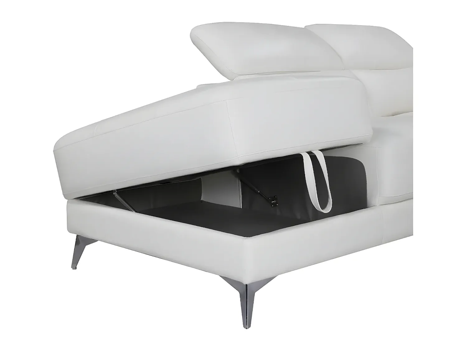 LINEA SOFA Sofá de canto esquerdo relax elétrico em pele - PASCALINE^ Sofá