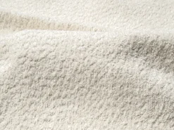 Clearance Vente-unique Sofá de canto esquerdo tecido bouclé branco BLIMORO Marfim