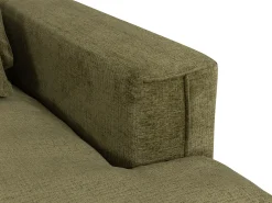 Vente-unique Sofá de canto esquerdo tecido chenille verde COLYSIA^ Sofá