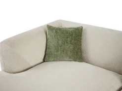 Sofá*Vente-unique Sofá de canto esquerdo tecido estilo contemporâneo TANCAVO Bege