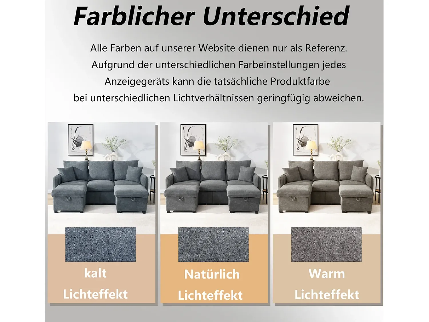 Sofá*Merax Sofá de canto estofado - 188 x 82 x 86 cm - 3 lugares - 2 apoios para pés com armazenamento + 2 gavetas - veludo - bege Cinzento