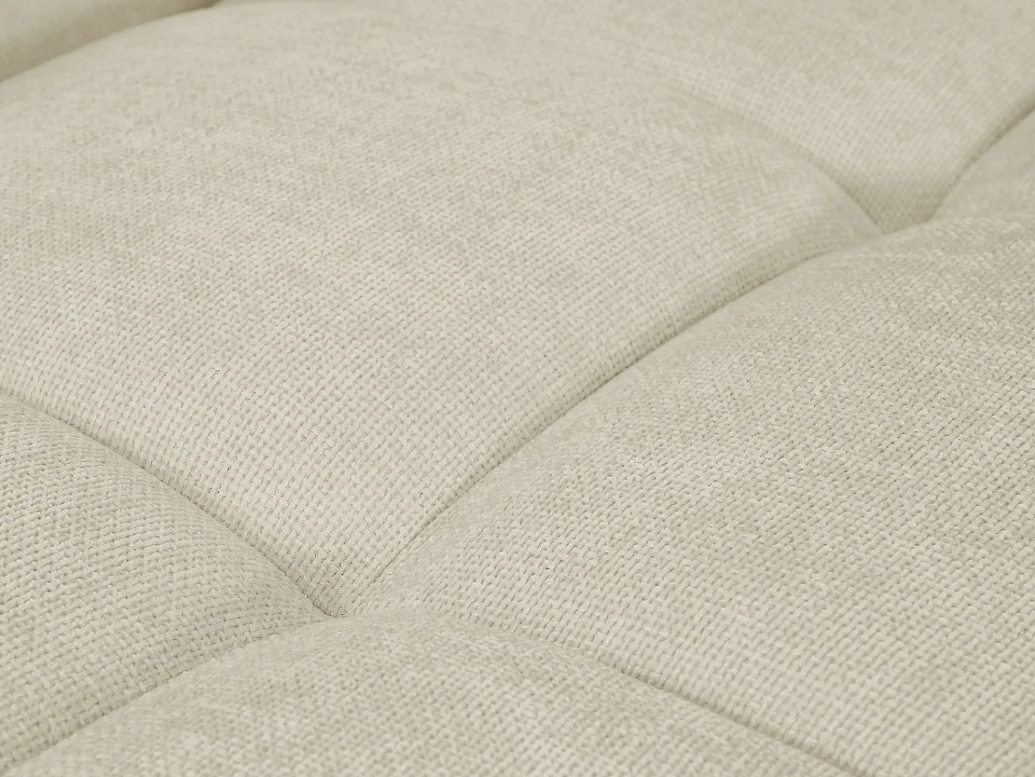 Sofá|Vente-unique Sofá de canto grande tecido efeito acolchoado estilo design BERENIA Bege