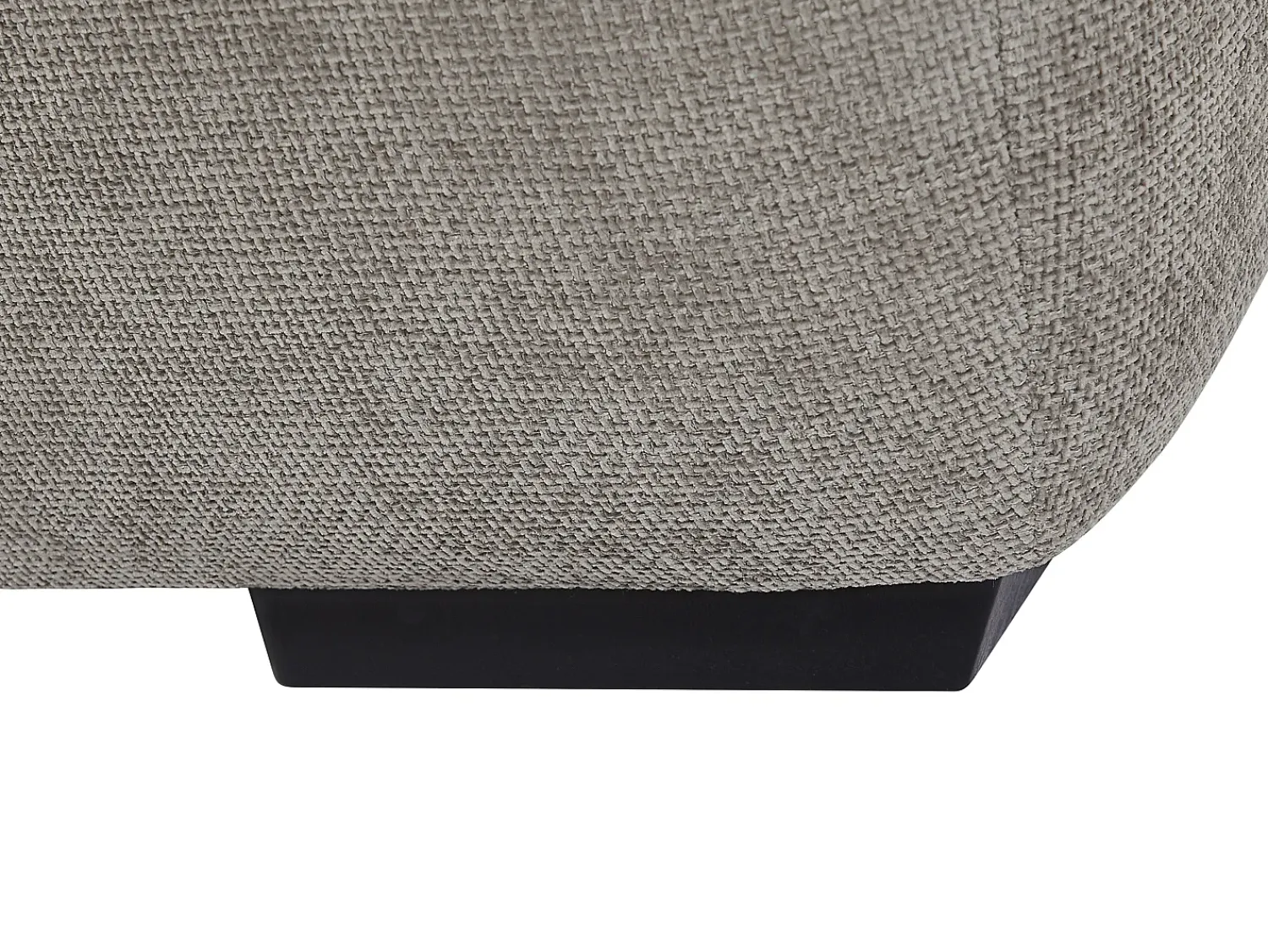 Sofá|Vente-unique Sofá de canto grande tecido cinza efeito acolchoado estilo design BERENIA Cinzento