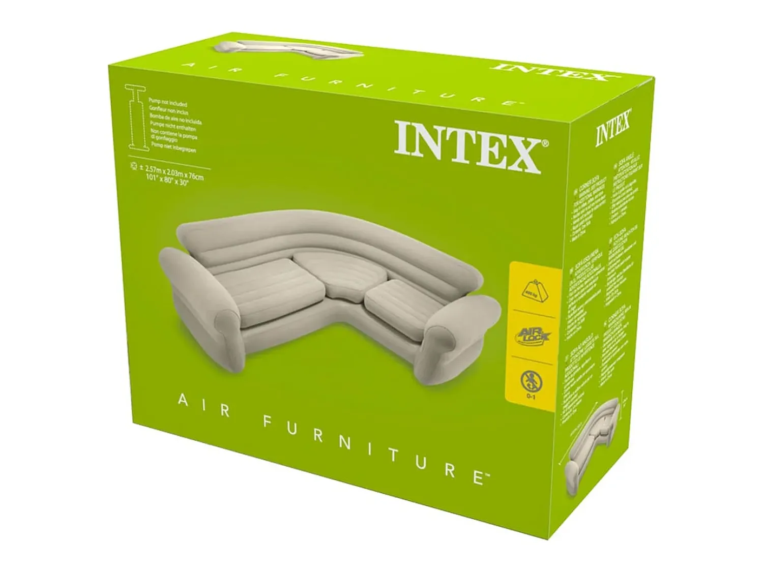 Sofá|Intex Sofá de canto insuflável 257 x 203 x 76 cm 68575NP Bege