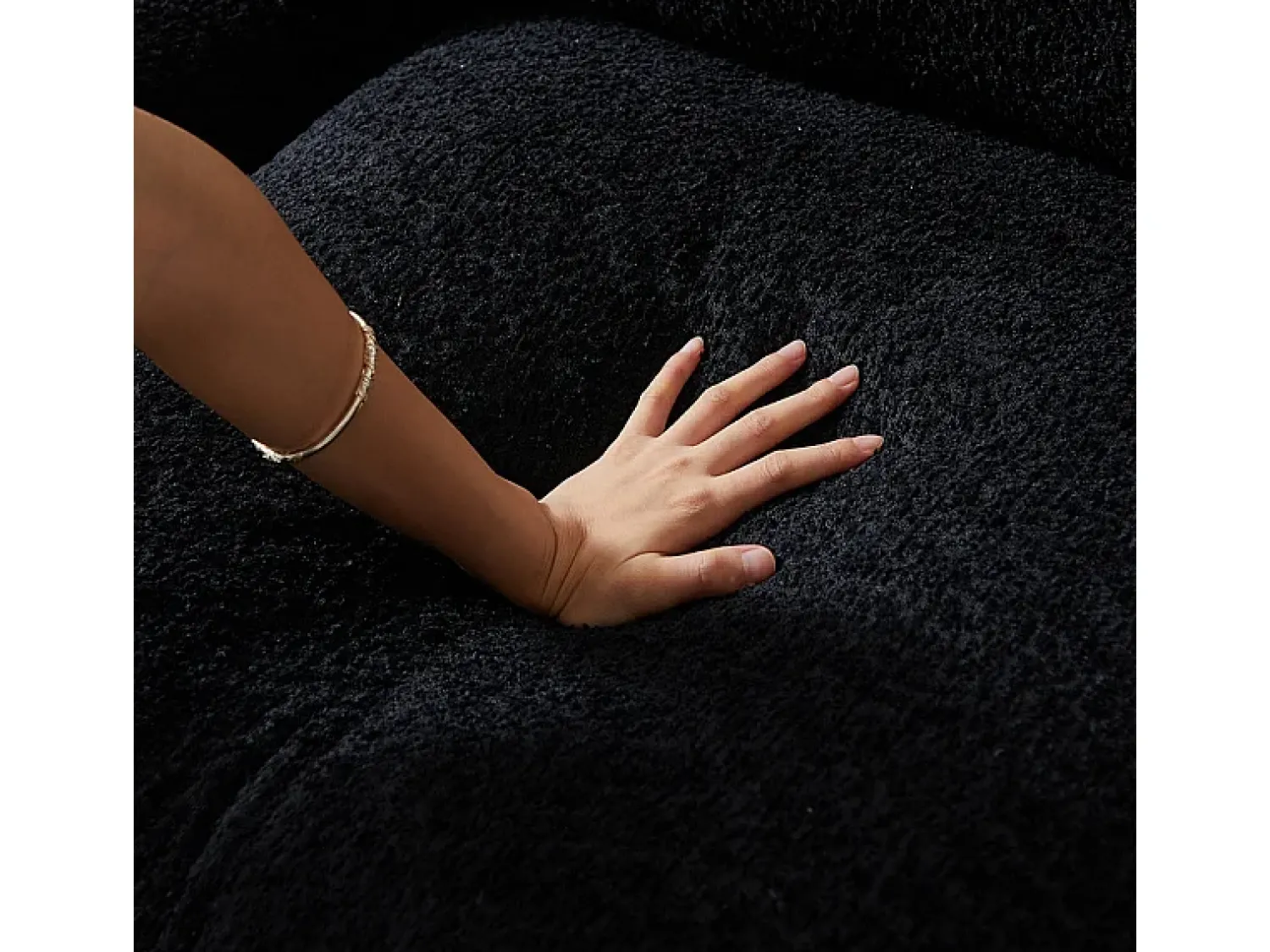 DripeX Sofá de Canto Modular 3 Lugares, com Chaise Longue Curva Reversível, 3 Almofadas e Almofadas Cervicais, Tecido Chenille,^ Sofá