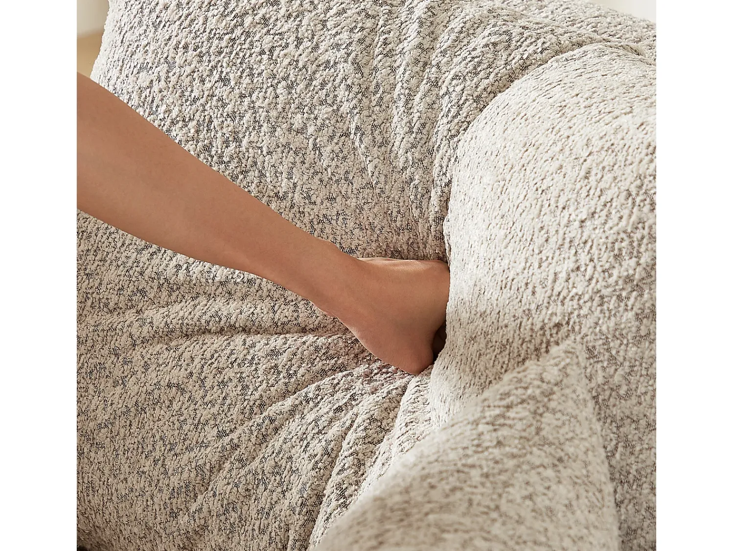 Hauss Spole Sofá de canto modular de 6 lugares com chaise longue - Tecido chenille - Não necessita de montagem^ Sofá