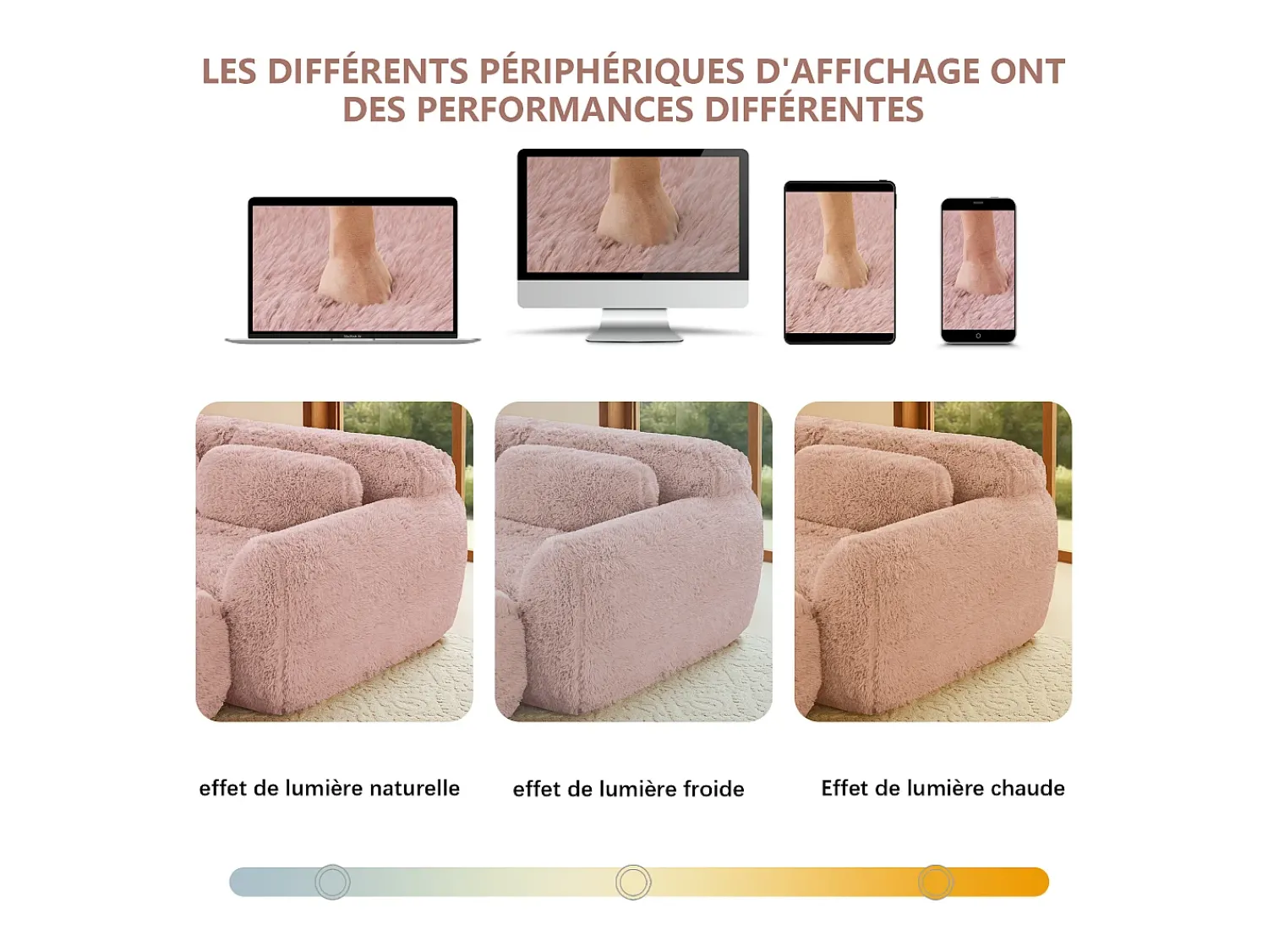 DripeX Sofá de Canto Modular em tecido peluche, com 2 puffs e 3 almofadas, 291x179x73cm, Rosa