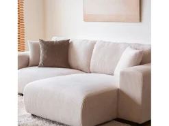 Concept-Usine Sofá de canto modular em veludo cotelê 3 lugares - Confortável e elegante^ Sofá