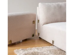 Concept-Usine Sofá de canto modular em veludo cotelê 3 lugares - Confortável e elegante^ Sofá