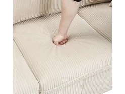 ModernLuxe Sofá de canto multifuncional em U - 3 lugares - com armazenamento - com gavetas -^ Sofá