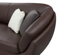 Discount Vente-unique Sofá de canto pele de búfalo 5 lugares - Castanho - Canto esquerdo. CAIPI de Pascal Morabito Castanho chocolate