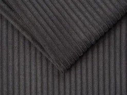 Vente-unique Sofá de canto reversível convertível abertura rápida veludo canelado cinzento 140 cm - 18 cm CALITO^ Sofá