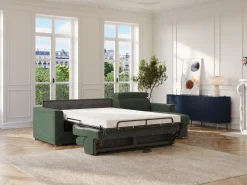 Vente-unique Sofá de canto reversível conversível abertura rápida em tecido - Cama de 160 cm VIZIR^ Sofá