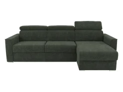 Vente-unique Sofá de canto reversível conversível abertura rápida em tecido - Cama de 160 cm VIZIR^ Sofá