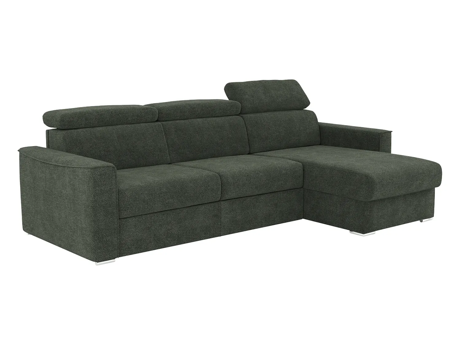 Vente-unique Sofá de canto reversível conversível abertura rápida em tecido - Cama de 160 cm VIZIR^ Sofá