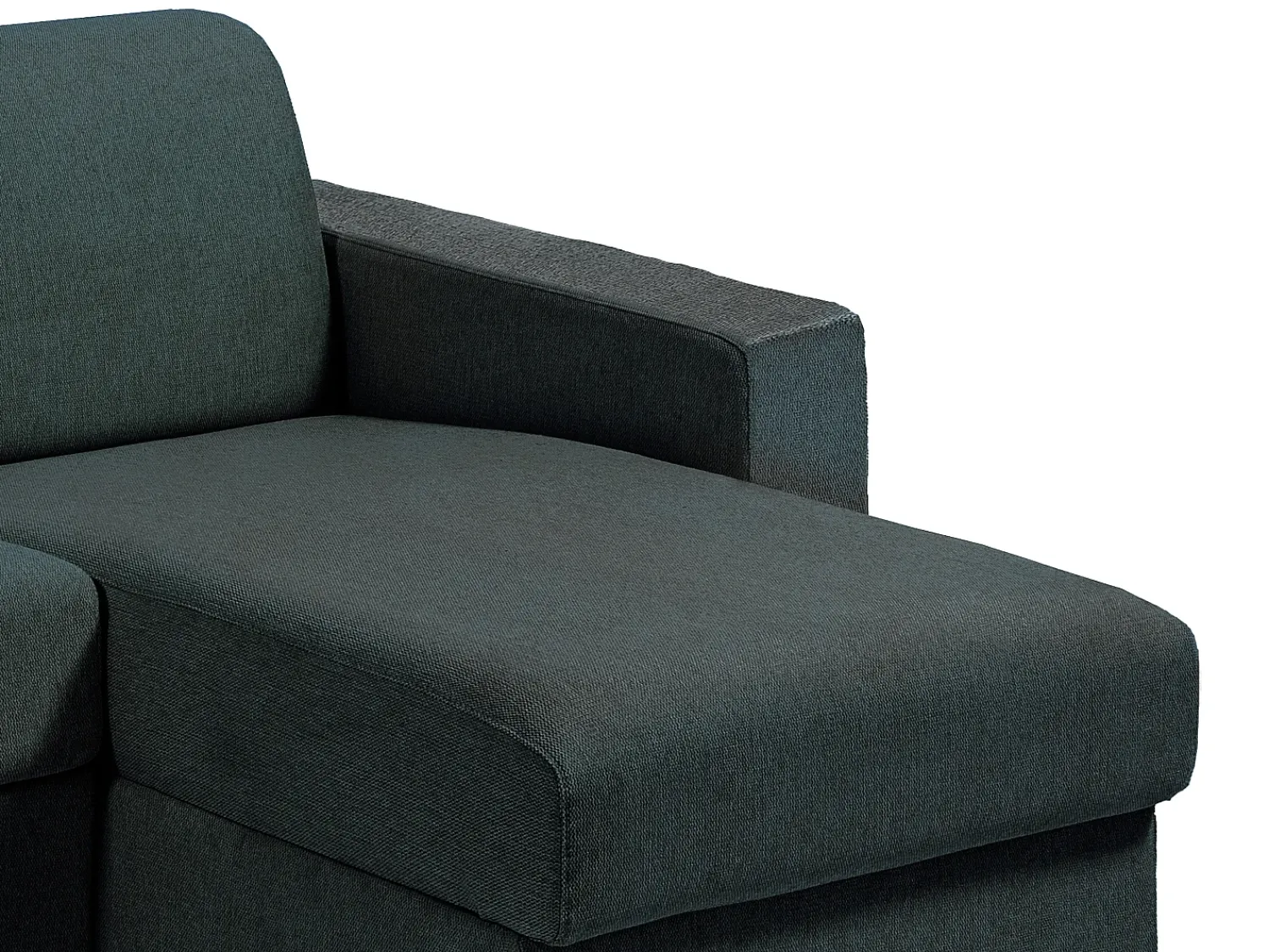 Vente-unique Sofá de canto reversível convertível abertura rápida tecido verde abeto - 140 cm - 14 cm - CALITO^ Sofá