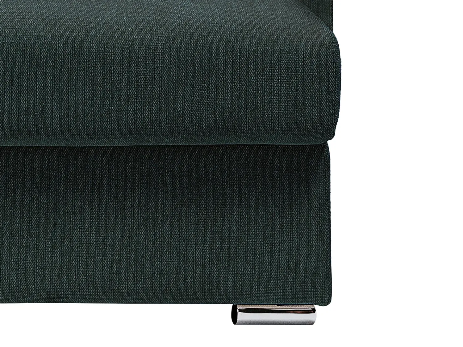 Vente-unique Sofá de canto reversível convertível abertura rápida tecido verde abeto - 140 cm - 14 cm - CALITO^ Sofá