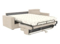 Sofá|Vente-unique Sofá de canto reversível com abertura rápidaão erpress em tecido - Espiritamente de sono para conservação 140 cm VIZIR Bege