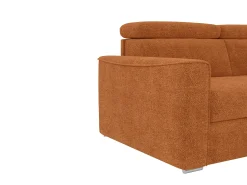 Best Vente-unique Sofá de canto reversível conversível abertura rápida em tecido - Cama 140 cm VIZIR Terracota