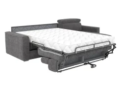 Hot Vente-unique Sofá de canto reversível conversível convertible abertura rápida em tecido cinza - Cama 160 cm VIZIR Cinza antracite