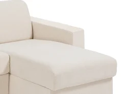 Vente-unique Sofá de canto reversível convertível abertura rápida em tecido - 140 cm - 22 cm - CALITO^ Sofá
