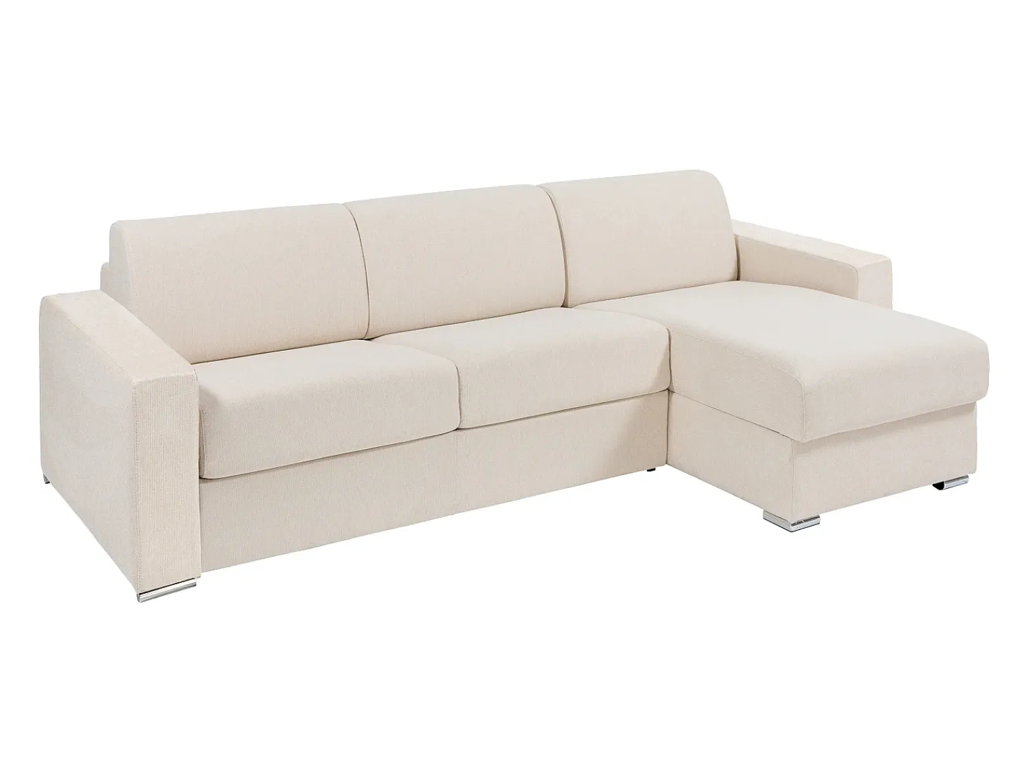 Vente-unique Sofá de canto reversível convertível abertura rápida em tecido - 140 cm - 22 cm - CALITO^ Sofá