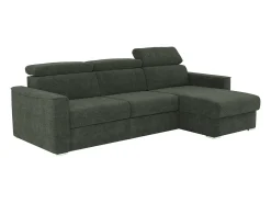 Vente-unique Sofá de canto reversível conversível abertura rápida em tecido - Estrado com ripas largas 140 cm - Colchão 14 cm VIZIR^ Sofá