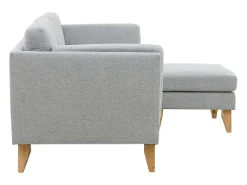 Sofá*Concept-Usine Sofá de canto reversível de 4 lugares em tecido cinza claro Norden - Confortável e elegante Cinzento claro