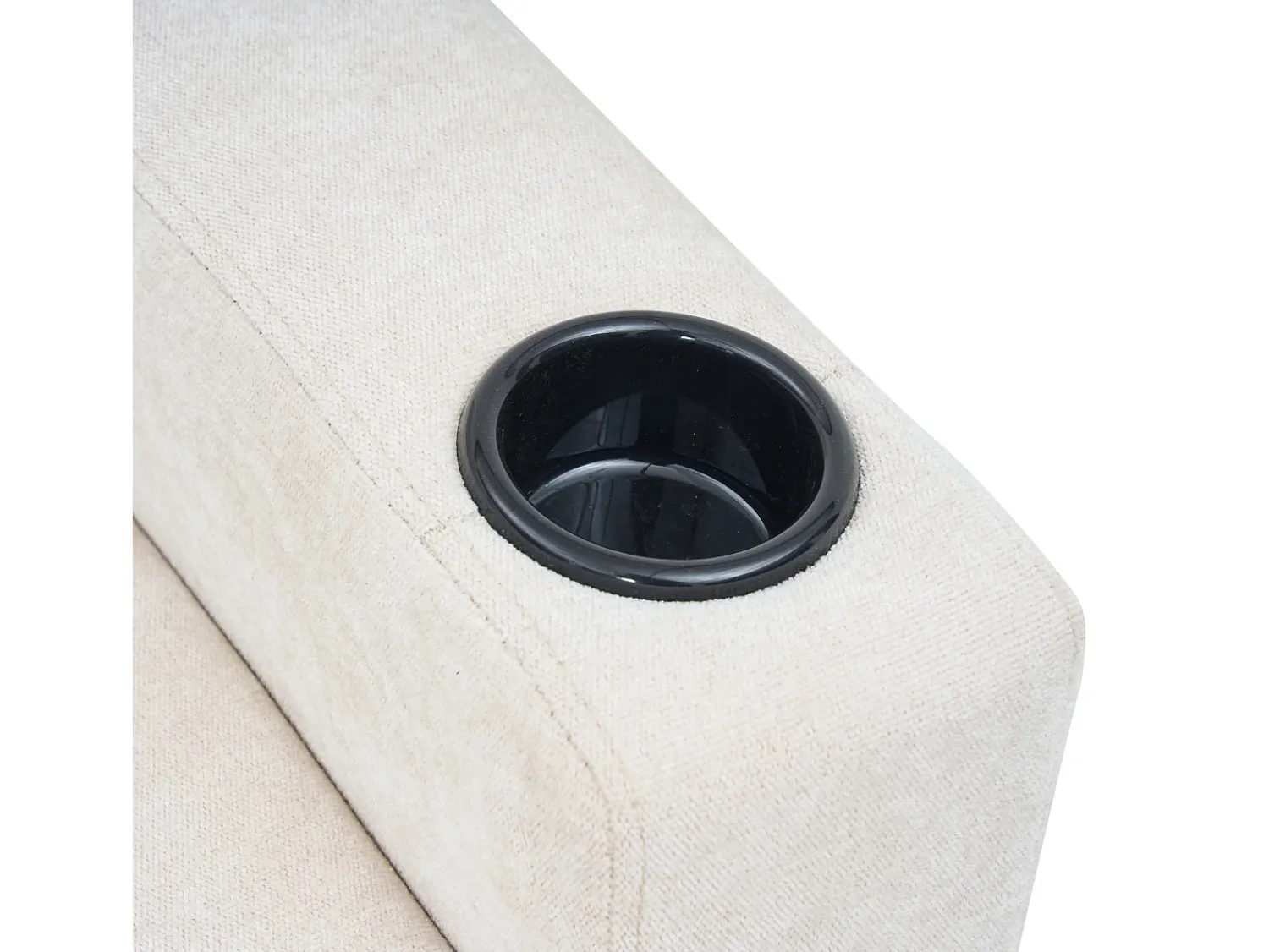 Sofá|Hauss Spole Sofá de canto reversível de 3 lugares em linho , com portas USB e Tipo C - 202x137x80cm Bege