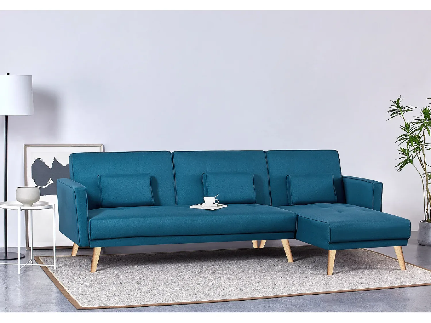 Sofá|Concept-Usine Sofá de canto reversível e conversível pato GRACE Escandinavo Moderno Azul