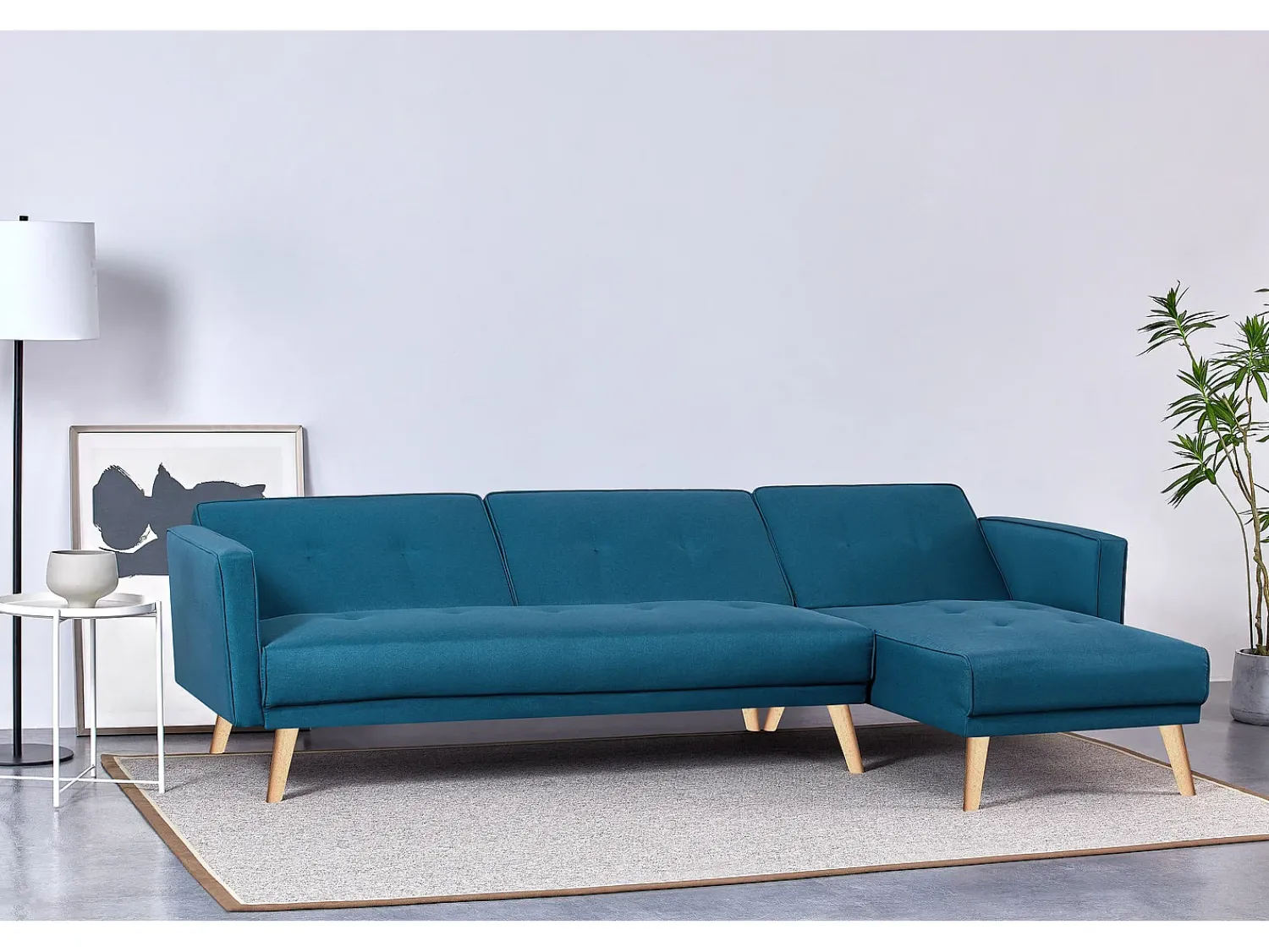 Sofá|Concept-Usine Sofá de canto reversível e conversível pato GRACE Escandinavo Moderno Azul