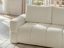 Sofá|Vente-unique Sofá de canto reversível e convertível em tecido bouclé ISSORO Bege