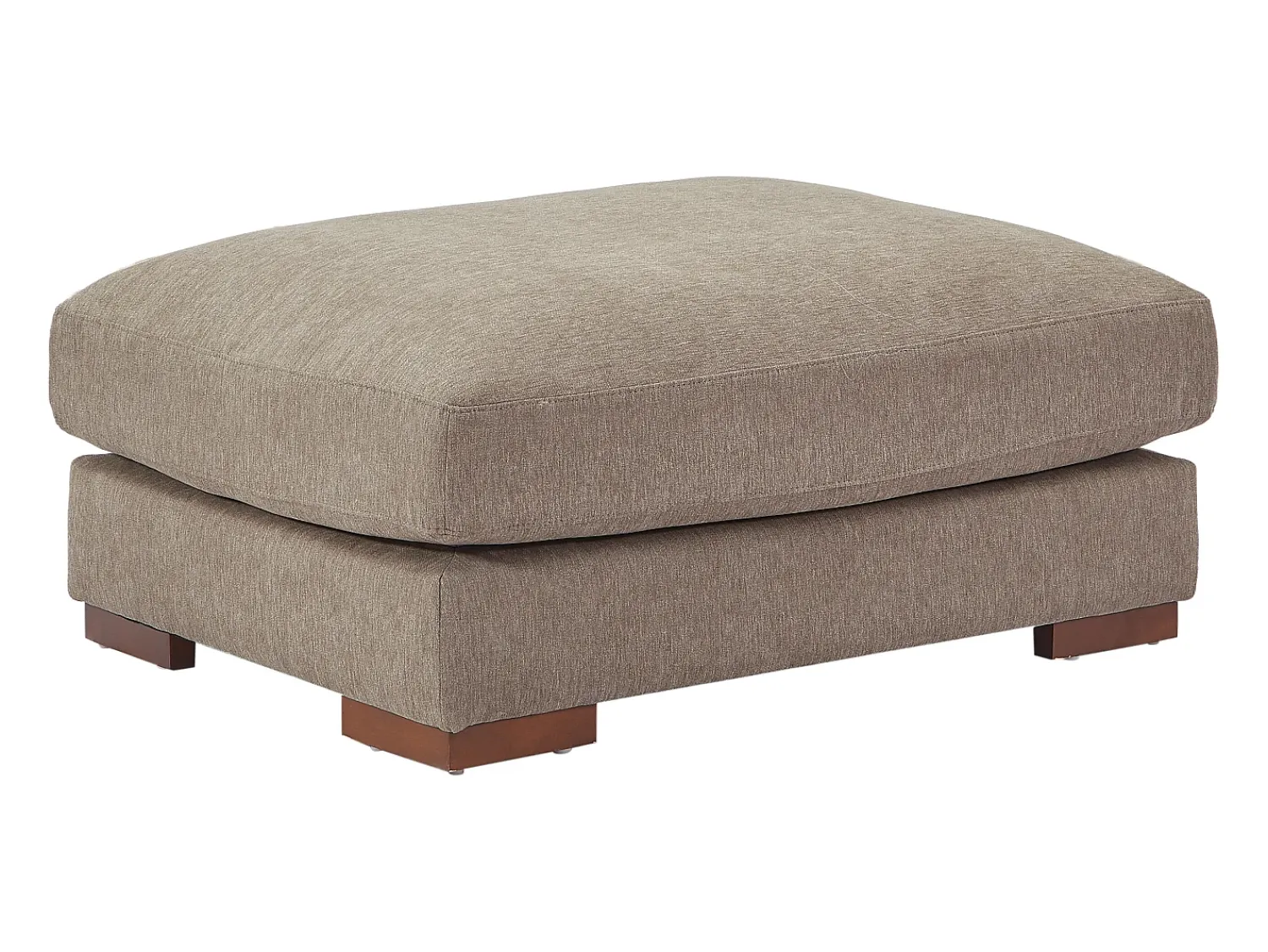 Sofá*Vente-unique Sofá de canto reversível e puff em tecido com acabamento texturizado de cor Taupe